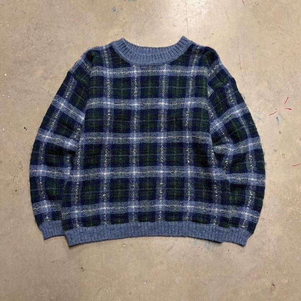 90s‎ wool checkered sweater